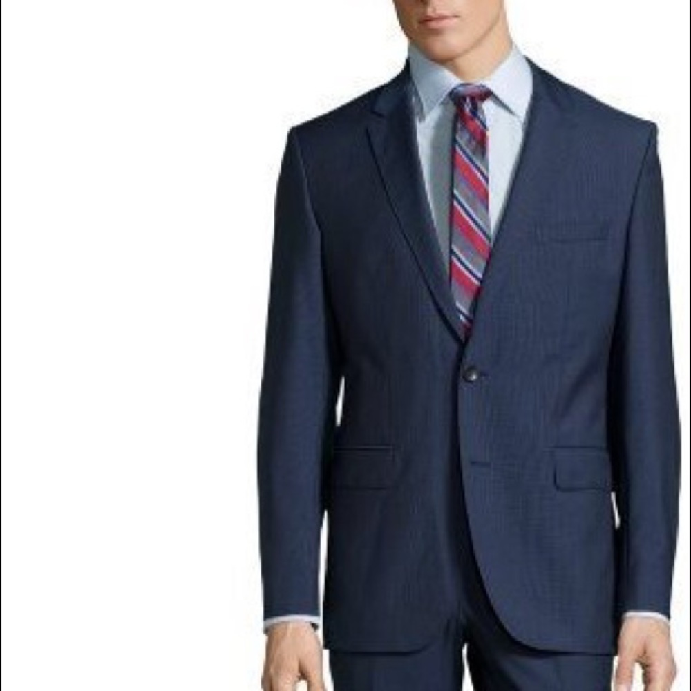 Hugo Boss Medium Blue Microcheck Blazer